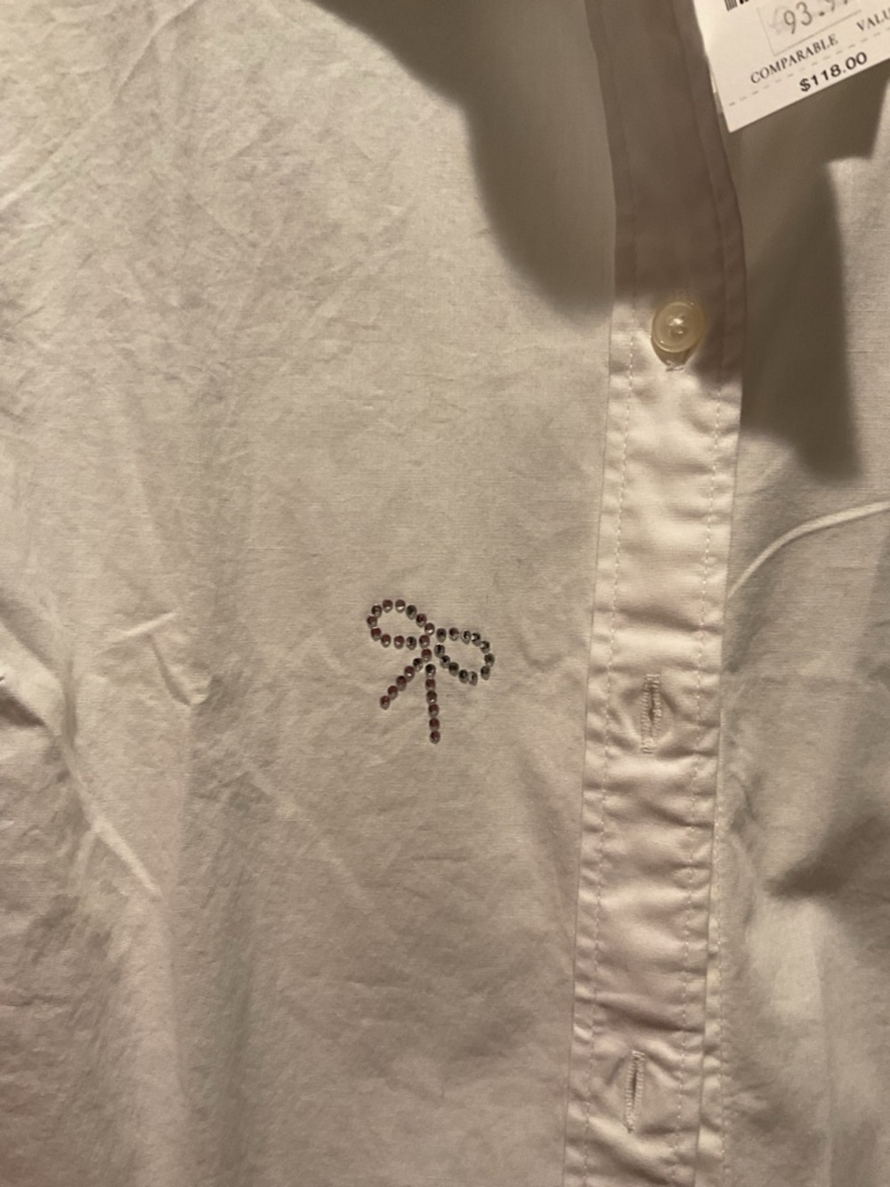 J. Crew Jeweled-bow button-up shirt - Picture 6 of 6